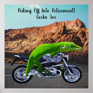 Poster Deslocando-Se Para A Motocicleta Personalizada Da 