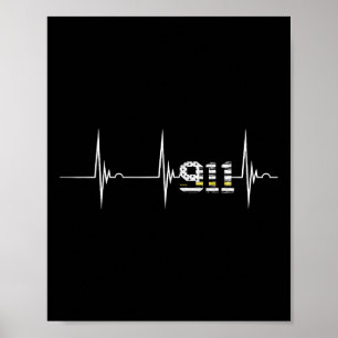 Poster Despachante 911 Bandeira Vintage EUA Batimento Car