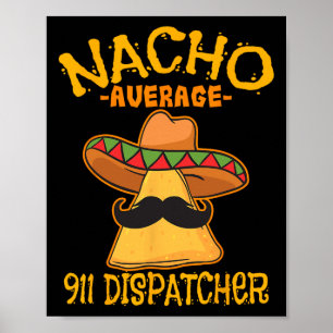 Poster Despachante de 911 Não Médio Mensageiro Mexicano C