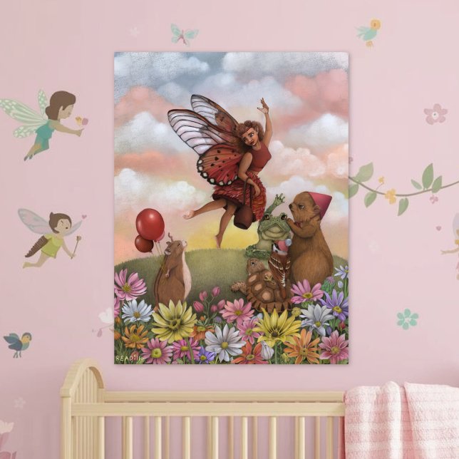 Poster Despedida Caprichosa das Fadas das Flores Silvestr (Criador carregado)