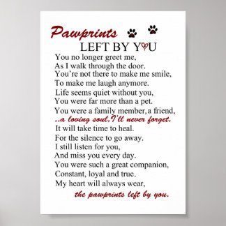 Póster Despedida De Cão, Para Sempre No Meu Coração