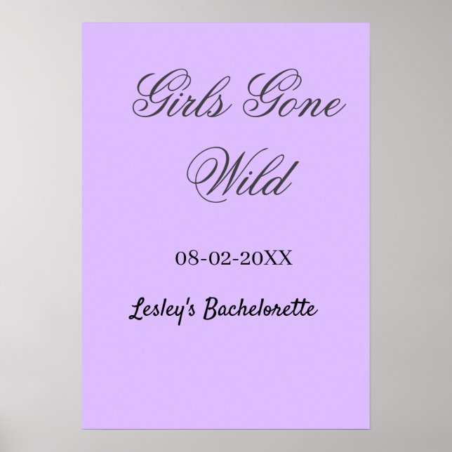 Poster Despedida de solteira Girls Gone wild nome data no (Frente)