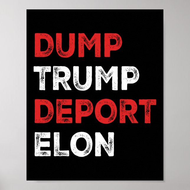 Poster Despejar Trump Deportar Elon (Frente)