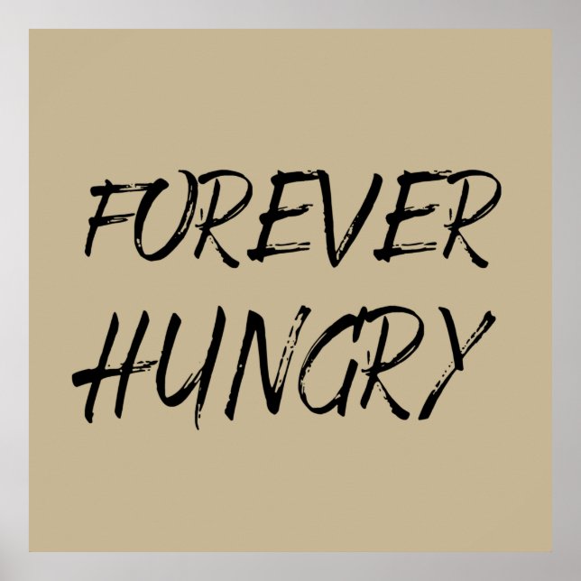 Poster desperdício de comidas com fome eterna (Frente)