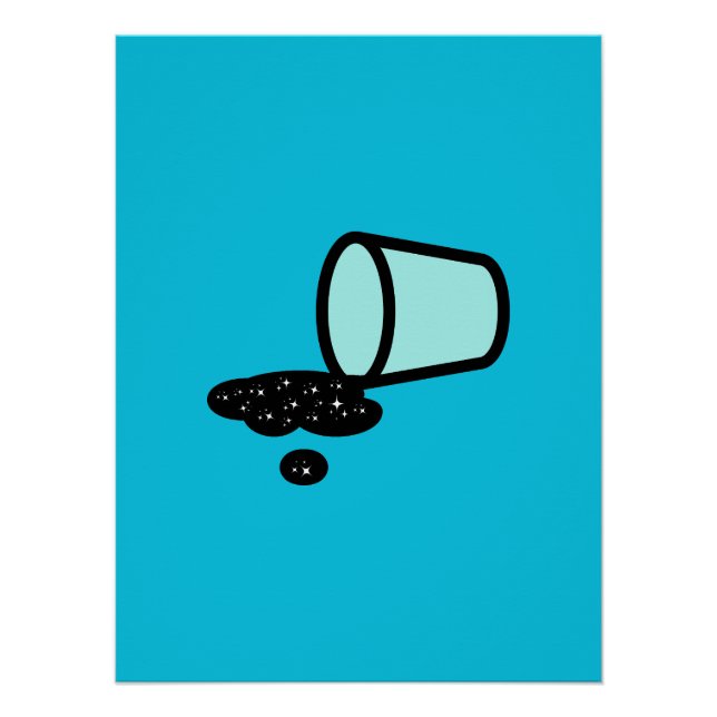 Póster Desperdício de Espaço - Infinito Derramado (Frente)