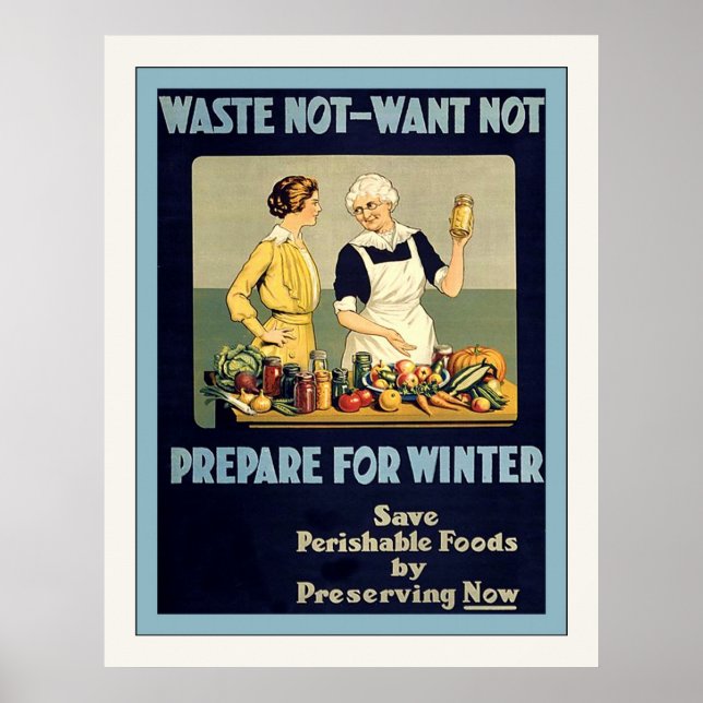 Poster Desperdício Não Quer Vintar A Primeira Guerra Mund (Frente)