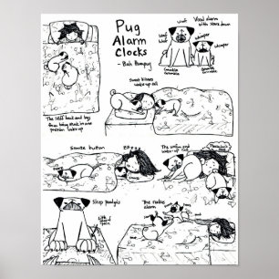 Póster Despertadores do Pug