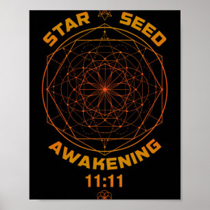 Poster Despertar da Semente Estelar 1111 Geometria Sagrad