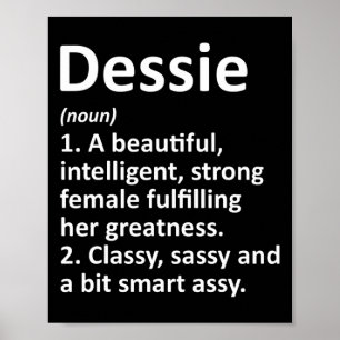 Poster Dessie Definition Personalised Name Funny Christma