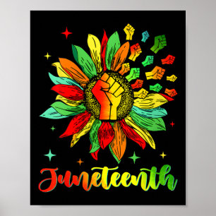 Poster Destaca Orgulho Negro Africano-Americano Sunflower