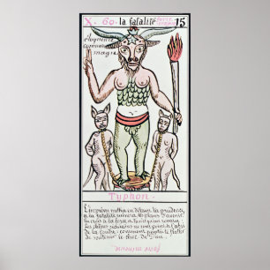 Poster Destino, cartão de tarot, francês