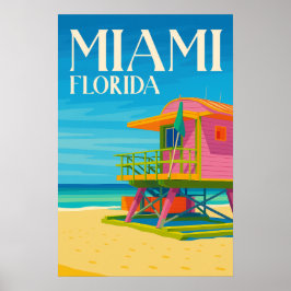 Poster Destino de Férias de Verão Flórida 