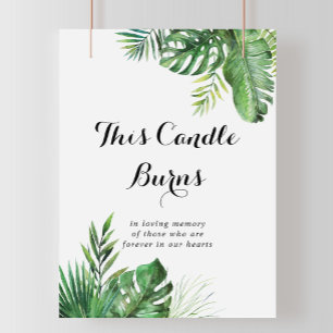 Poster Destino Verde Tropical Este Sinal de Vela Queima