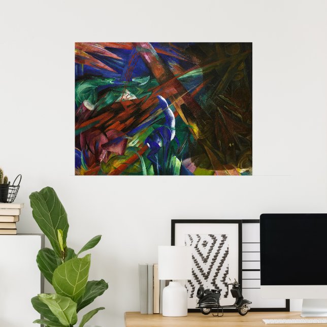 Poster Destinos Animais de Franz Marc Arte Expressionista (Escritório em casa)