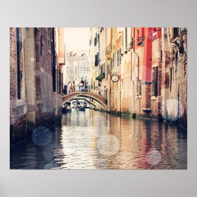Póster Destinos | Fotografia de Veneza Gondolas (Frente)