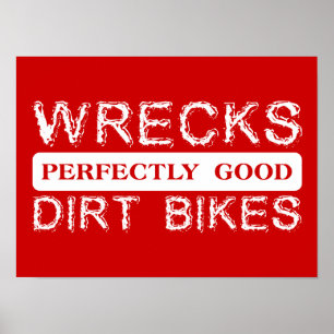 Póster Destrói Perfeitamente Boas Bicicletas de Motocross
