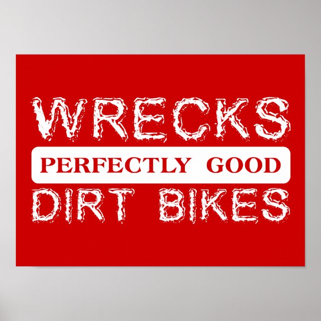 Póster Destrói Perfeitamente Boas Bicicletas de Motocross (Frente)