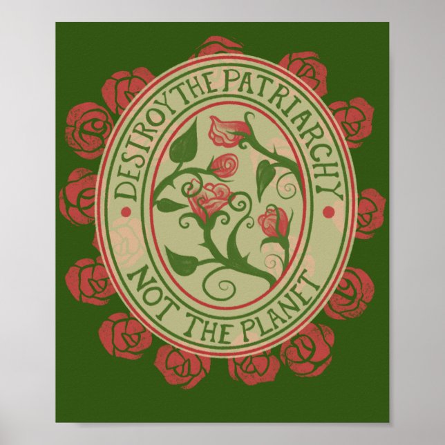 Poster Destrua o patriarcado e não o planeta Feminista (Frente)