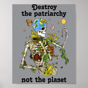 Poster Destrua O Patriarcado Não O Planeta Halloween