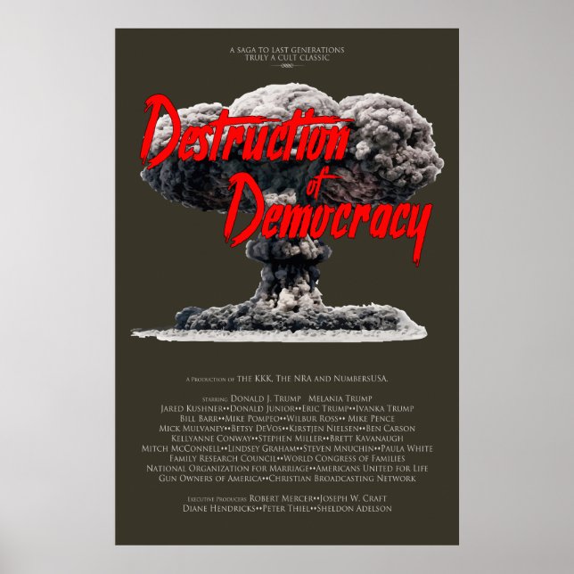 Poster Destruição da Democracia (Frente)
