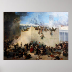 Poster Destruição do Templo Judaico em Jerusalém