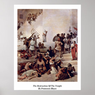 Poster Destruição Do Templo Por Francesco Hayez
