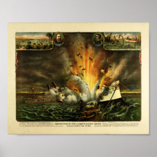 Poster Destruição do USS Maine