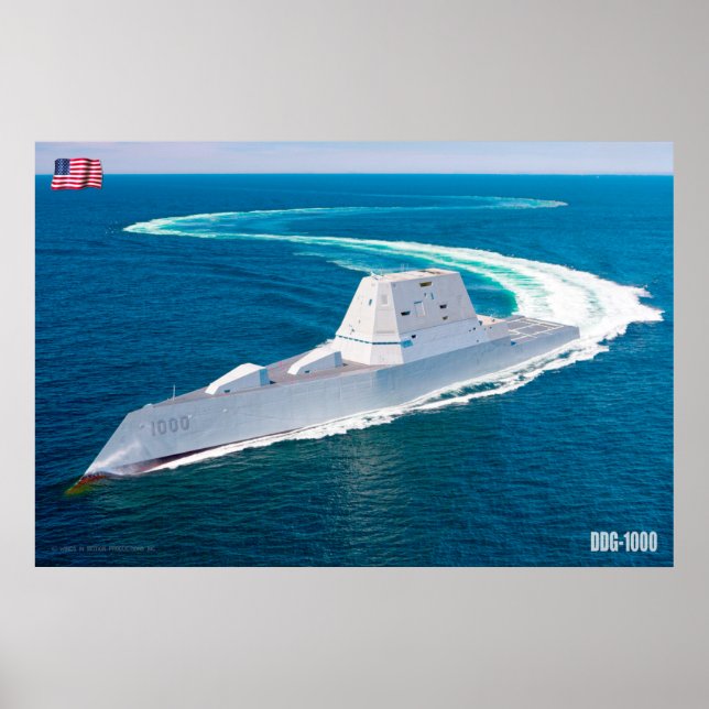 POSTER DESTRUIDOR MÍSICO GUIADO - DDG-1000 (Frente)