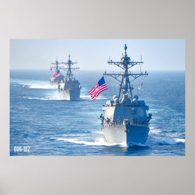 POSTER DESTRUIDOR MÍSICO GUIADO - DDG-102 (Frente)