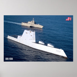 POSTER DESTRUIDOR MÍSSEIS GUIADO - DDG-1000