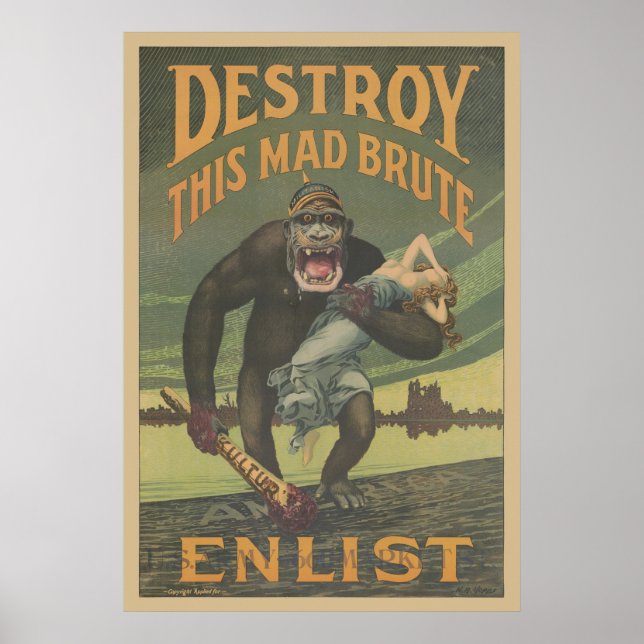 Poster Destruir Este Mad Brute Enlist (Frente)