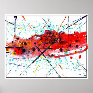 Poster Desux de Peça de Pintura Scrambled