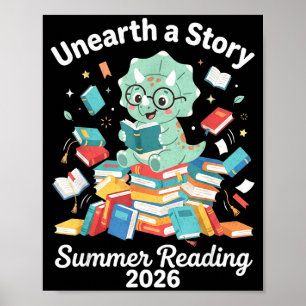 Poster Desvendar uma história verão leitura 2026 bibliote