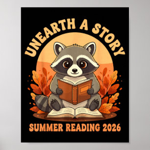 Poster Desvendar uma história verão leitura 2026 guaxinim