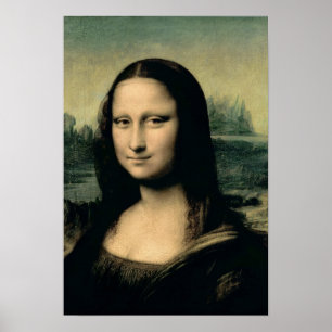 Póster Detail of the Mona Lisa, c.1503-6