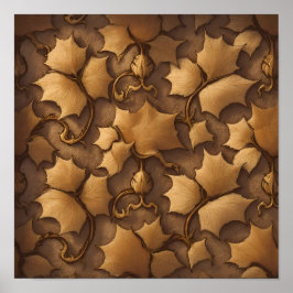 Poster Detailed Carved Ivory Wallpaper - Luminous Texture