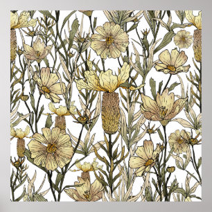 Poster Detailed Floral Pattern