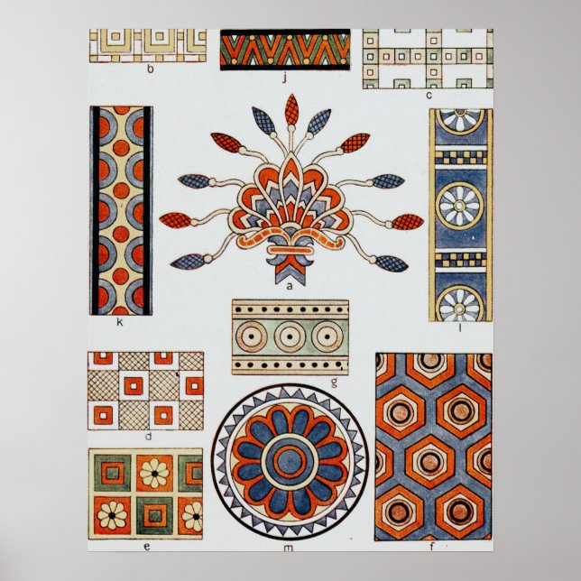 Poster Details Of Decoration Ancient Assyrian Costume  (Frente)