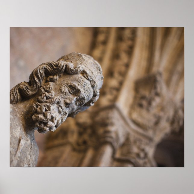 Poster Detalhe da estátua Patriarca Zacarias (Frente)