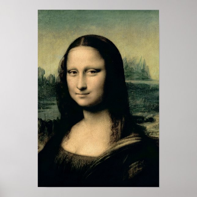 Póster Detalhe da Mona Lisa, c.1503-6 (Frente)