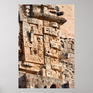 Póster Detalhe Da Pirâmide Mágica, Yucatan, México