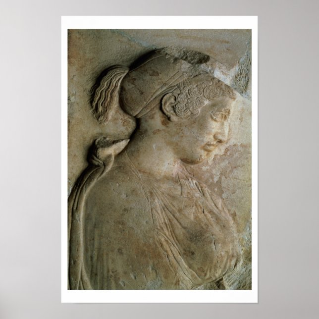 Póster Detalhe da stela de Filis, de Thasos, c.5t (Frente)