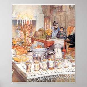 Poster Detalhe Da Véspera De Natal - Carl Larsson 1906