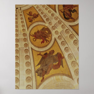 Póster Detalhe de anjos da abóbada, construído 1635-42