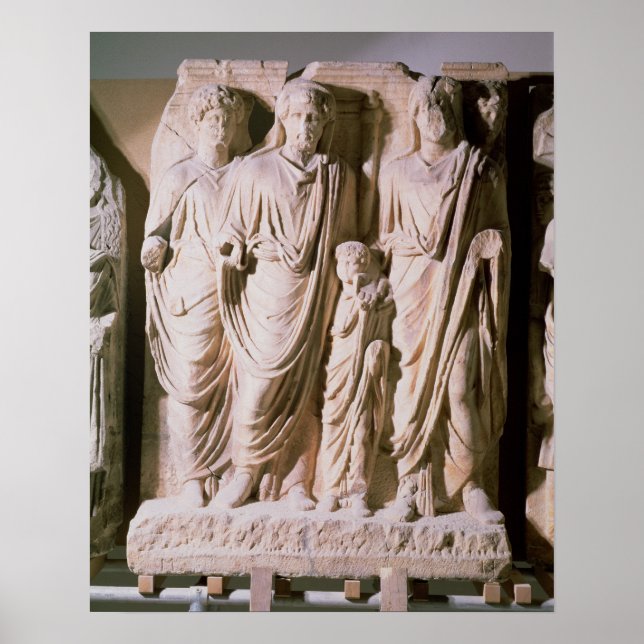 Poster Detalhe de Frieze mostrando Imperadores Hadrian (Frente)