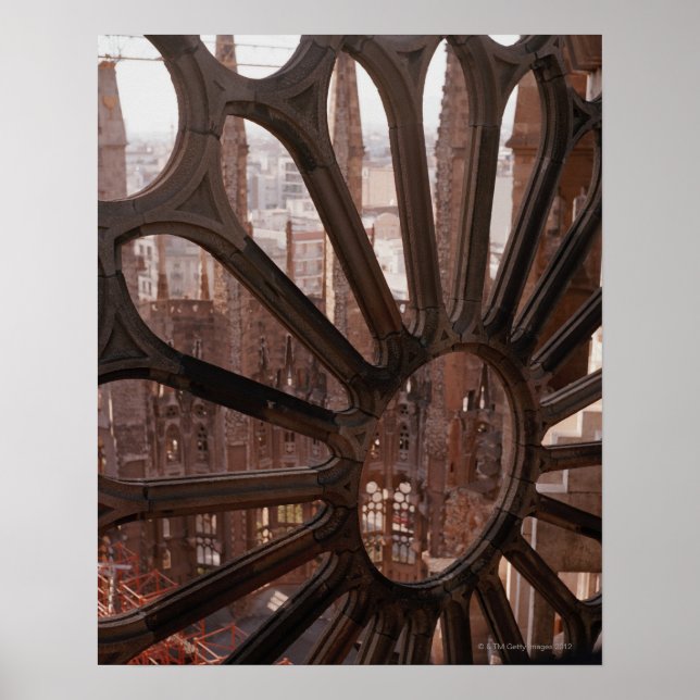 Póster Detalhe de La Sagrada Familia, Barcelona, Espanha (Frente)