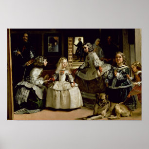 Póster Detalhe de Las Meninas sobre a metade inferior