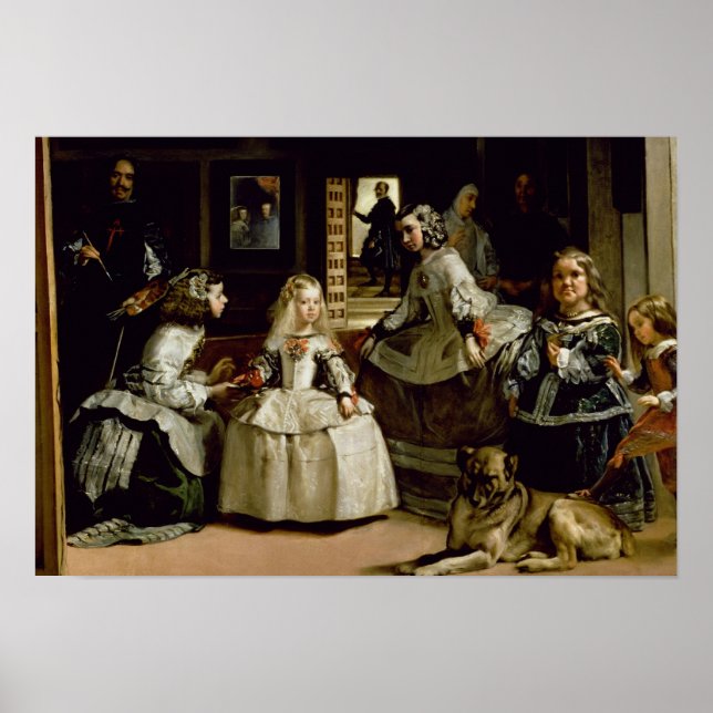 Póster Detalhe de Las Meninas sobre a metade inferior (Frente)