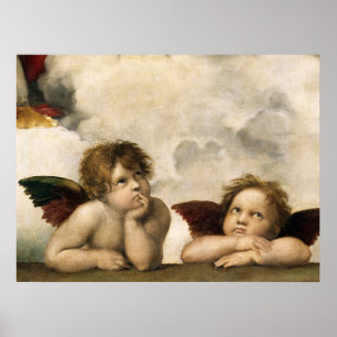 Poster Detalhe de Sistine Madonna, Raphael