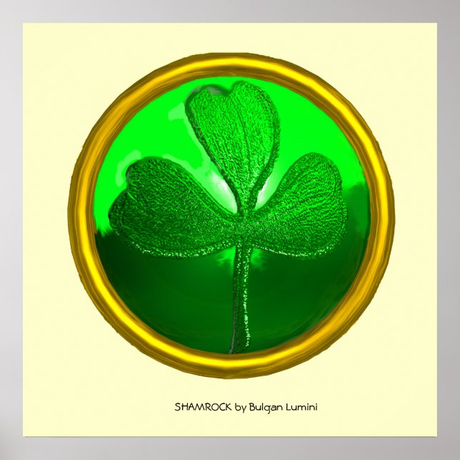 Póster Detalhe de trevo da SAINT PATRICK'S CELTIC HEART (Frente)